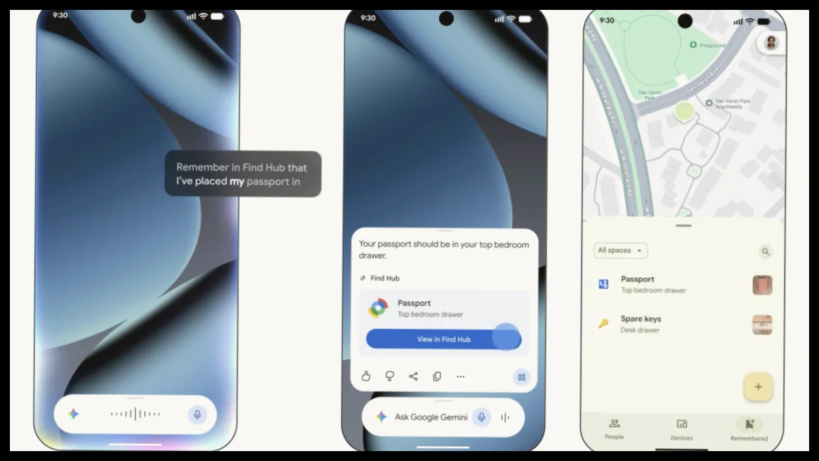 چگونه با Gemini و Find Hub گوگل مدارک مهم خود را پیدا کنیم