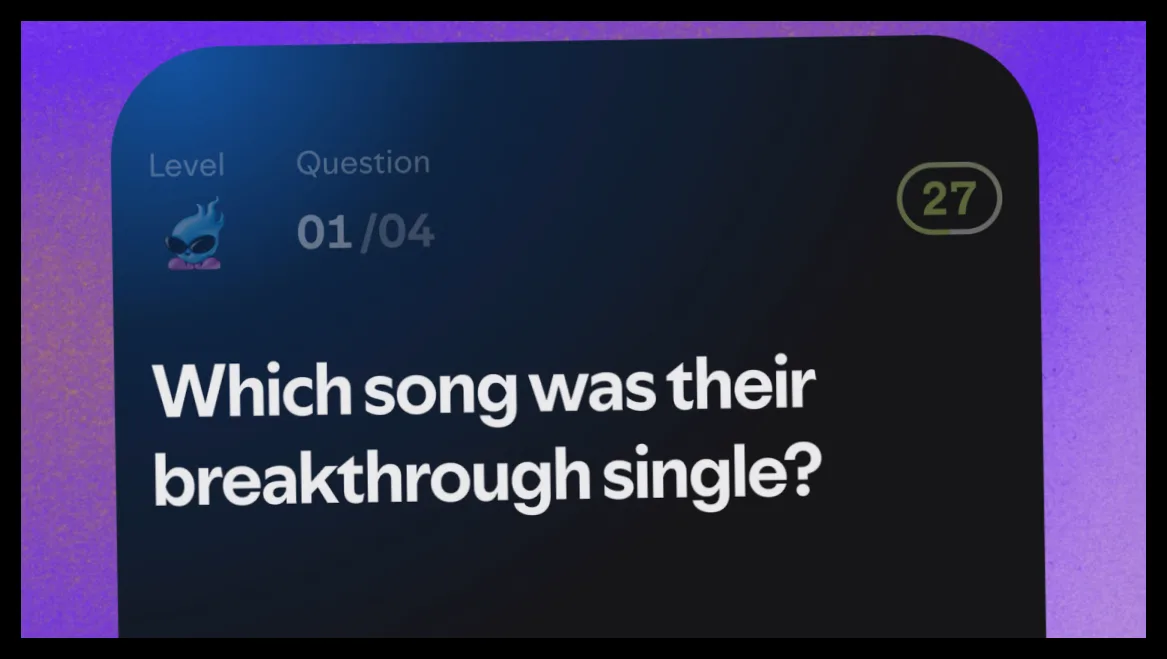 گسترش بازی موسیقی Spotify با بیش از 2000 هنرمند برای تست دانش کاربران